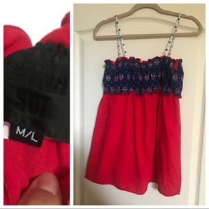 Anna Sui Smocked Top